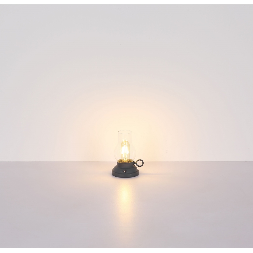 Globo - LED Lámpara de mesa táctil recargable y regulable LED/1W/3,7V 1200 mAh antracita