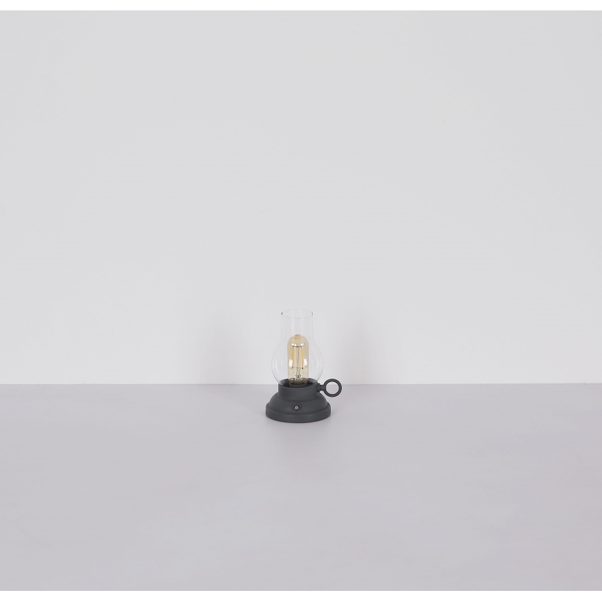Globo - LED Lámpara de mesa táctil recargable y regulable LED/1W/3,7V 1200 mAh antracita