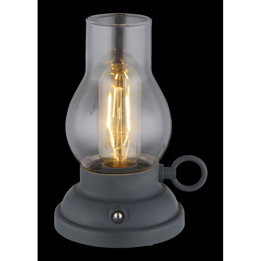 Globo - LED Lámpara de mesa táctil recargable y regulable LED/1W/3,7V 1200 mAh antracita