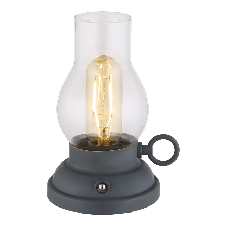 Globo - LED Lámpara de mesa táctil recargable y regulable LED/1W/3,7V 1200 mAh antracita