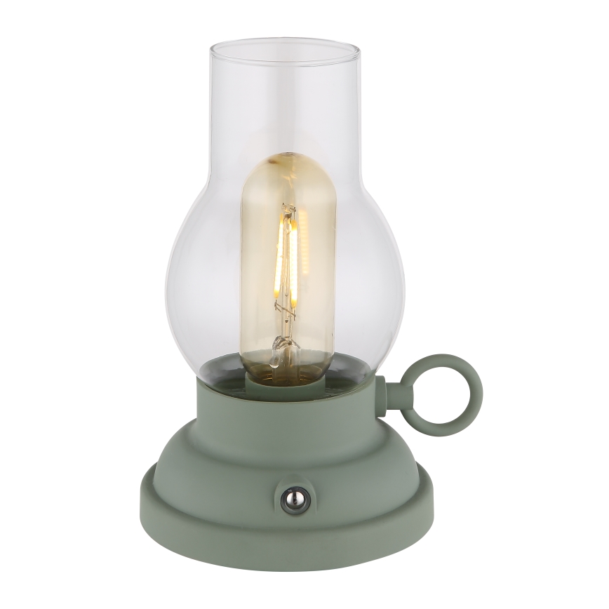 Globo - LED Lámpara de mesa táctil recargable y regulable LED/1W/3,7V 1200 mAh verde