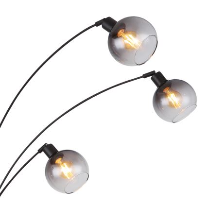 Globo - Lámpara de pie 5xE27/40W/230V ahumado