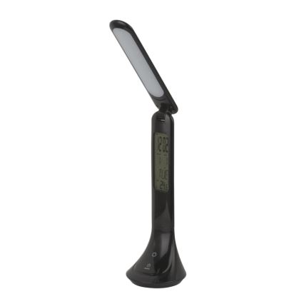 Globo - LED Lámpara de mesa recargable con dimmer con mostrar LED/4W/230V 2200 mAh negro