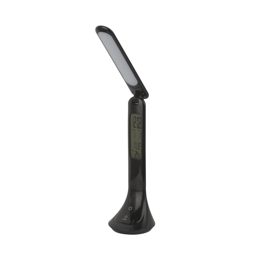 Globo - LED Lámpara de mesa recargable con dimmer con mostrar LED/4W/230V 2200 mAh negro