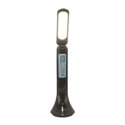 Globo - LED Lámpara de mesa recargable con dimmer con mostrar LED/4W/230V 2200 mAh negro