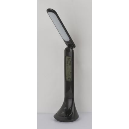 Globo - LED Lámpara de mesa recargable con dimmer con mostrar LED/4W/230V 2200 mAh negro