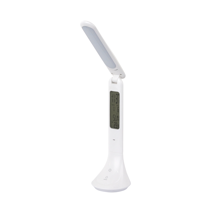 Globo - Lámpara de mesa LED recargable regulable con pantalla LED/4W/230V 2200 mAh blanco