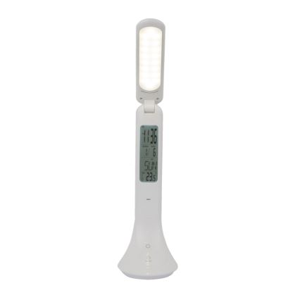 Globo - Lámpara de mesa LED recargable regulable con pantalla LED/4W/230V 2200 mAh blanco