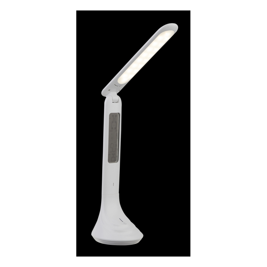 Globo - Lámpara de mesa LED recargable regulable con pantalla LED/4W/230V 2200 mAh blanco