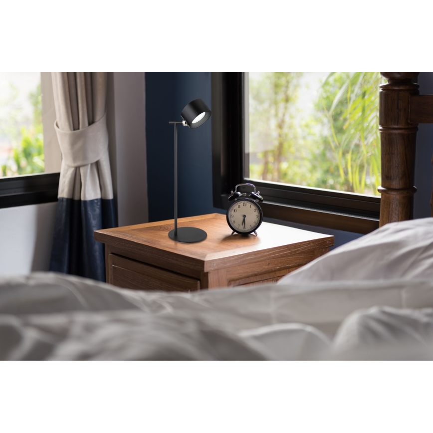 Globo - Lámpara de mesa regulable LED táctil 4en1 LED/4W/5V 3000/4000/5000K 1200 mAh negro