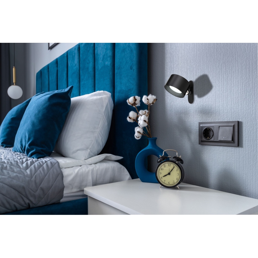 Globo - Lámpara de mesa regulable LED táctil 4en1 LED/4W/5V 3000/4000/5000K 1200 mAh negro