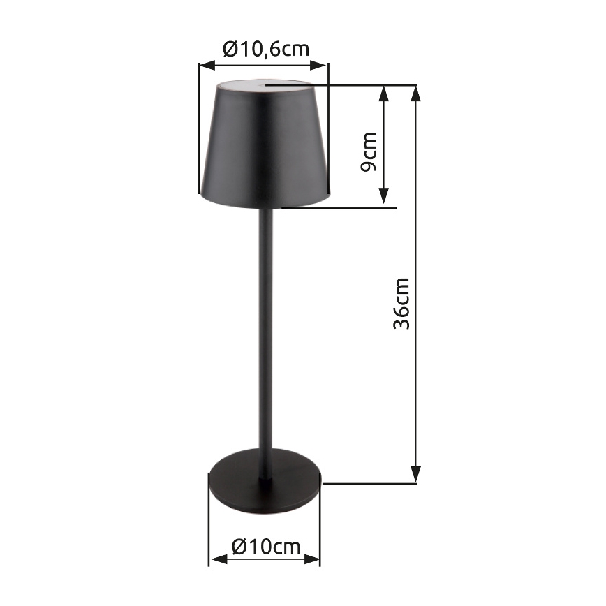 Globo 58438G - Lámpara de exterior LED táctil regulable VANNIE LED/3W/3,7V IP44