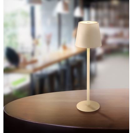 Globo 58438S - Lámpara de exterior LED táctil regulable VANNIE LED/3W/3,7V IP44 beige