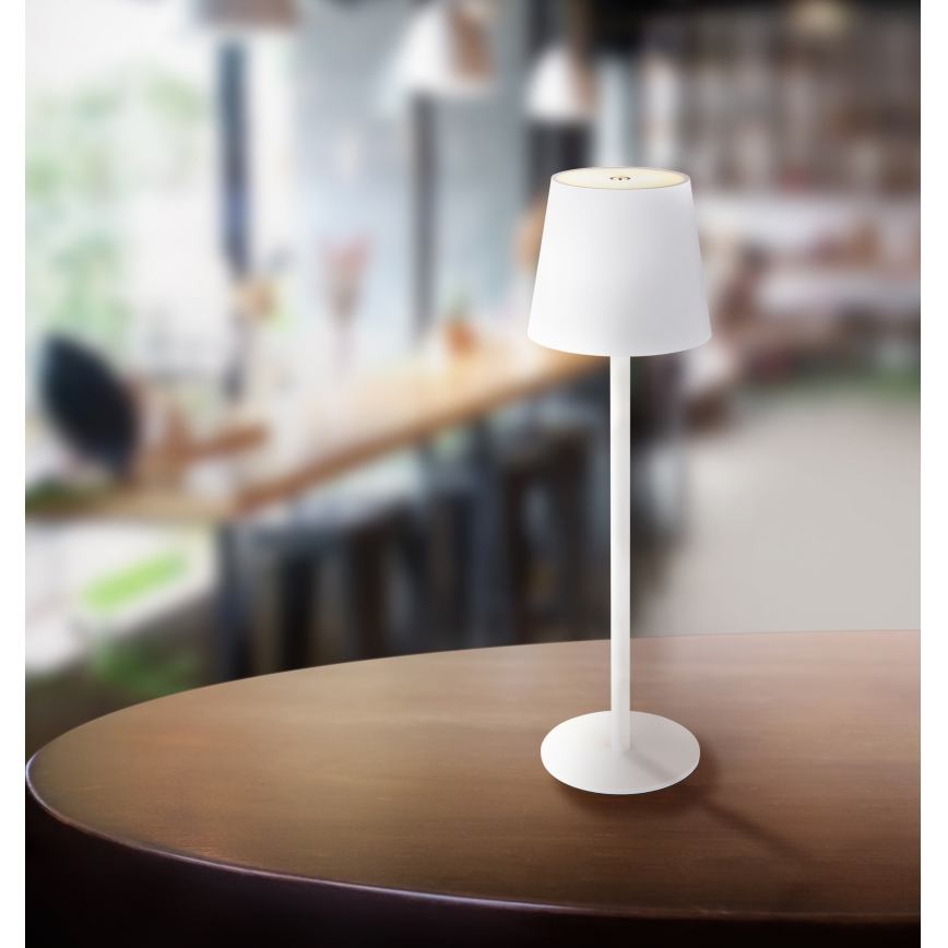 Globo 58438W - Lámpara de exterior LED táctil regulable VANNIE LED/3W/3,7V IP44 blanco