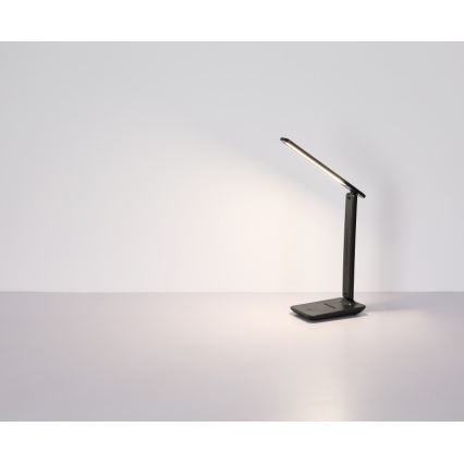 Globo 58439SA - Lámpara de mesa LED táctil recargable y regulable BRIGHTON LED/5W/5V 1800 mAh negro