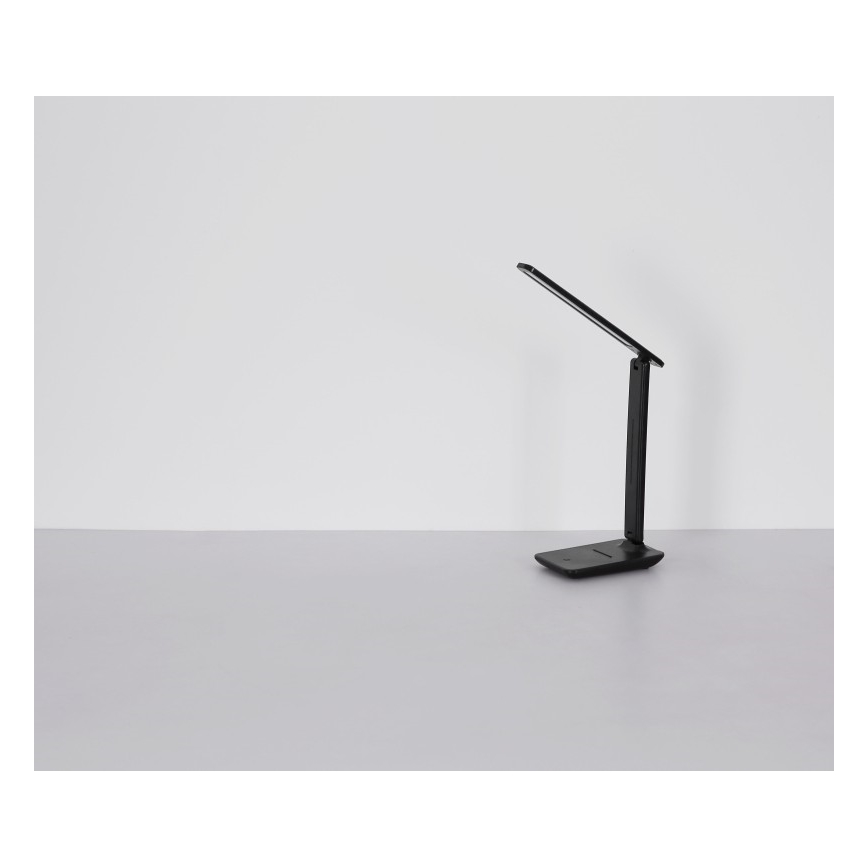 Globo 58439SA - Lámpara de mesa LED táctil recargable y regulable BRIGHTON LED/5W/5V 1800 mAh negro
