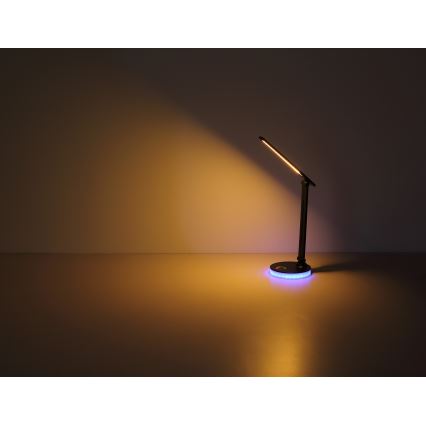 Globo - LED RGBW Lámpara de mesa táctil regulable LED/5W/230V + LED/2W 2700K/4000K/6500K negro