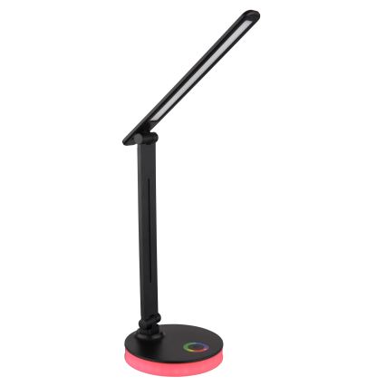Globo - LED RGBW Lámpara de mesa táctil regulable LED/5W/230V + LED/2W 2700K/4000K/6500K negro
