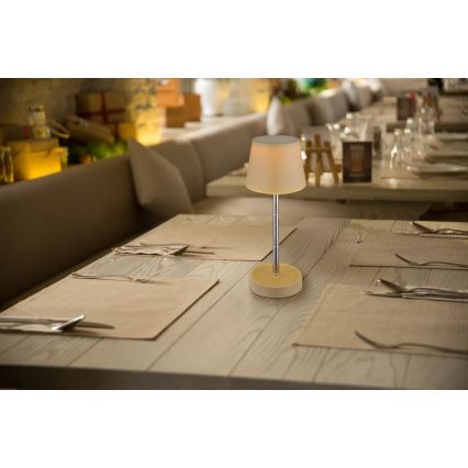 Globo - Lámpara de sobremesa LED recargable con control táctil y regulable LED/1,2W/3V 1200 mAh