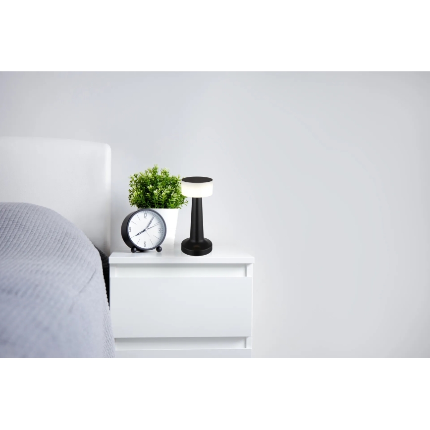 Globo - Lámpara de mesa regulable LED táctil LED/1W/3,7V 2700K/4000K/6500K 800 mAh USB negro