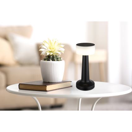 Globo - Lámpara de mesa regulable LED táctil LED/1W/3,7V 2700K/4000K/6500K 800 mAh USB negro