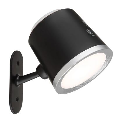 Globo - Lámpara de mesa táctil LED regulable 4 en 1 LED/6W/3,7V 3000K/4000K/6500K 1500 mAh USB negra