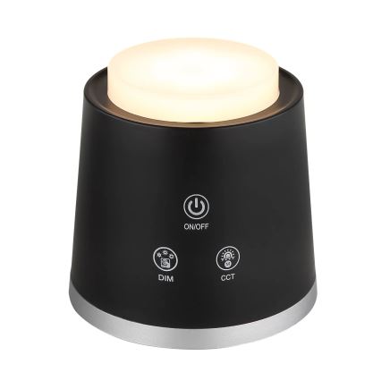 Globo - Lámpara de mesa regulable LED táctil 4en1 LED/6W/3,7V 3000K/4000K/6500K 1500 mAh USB negro