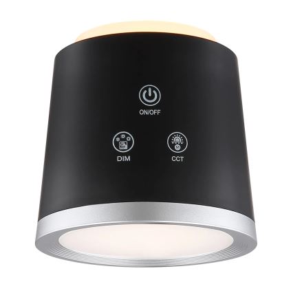 Globo - Lámpara de mesa regulable LED táctil 4en1 LED/6W/3,7V 3000K/4000K/6500K 1500 mAh USB negro