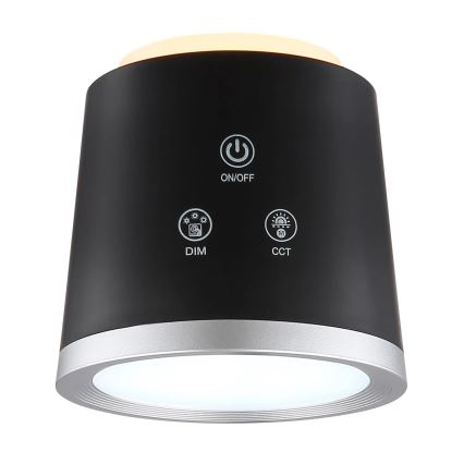 Globo - Lámpara de mesa regulable LED táctil 4en1 LED/6W/3,7V 3000K/4000K/6500K 1500 mAh USB negro