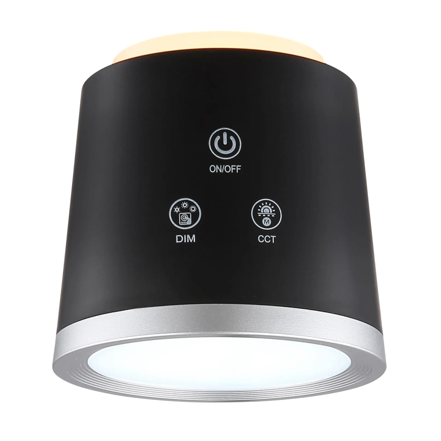 Globo - Lámpara de mesa regulable LED táctil 4en1 LED/6W/3,7V 3000K/4000K/6500K 1500 mAh USB negro