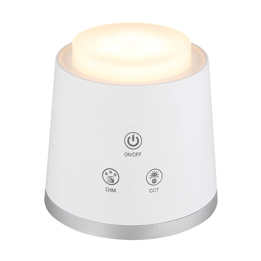 Globo - Lámpara de mesa regulable LED táctil 4en1 LED/6W/3,7V 3000K/4000K/6500K 1500 mAh USB blanco