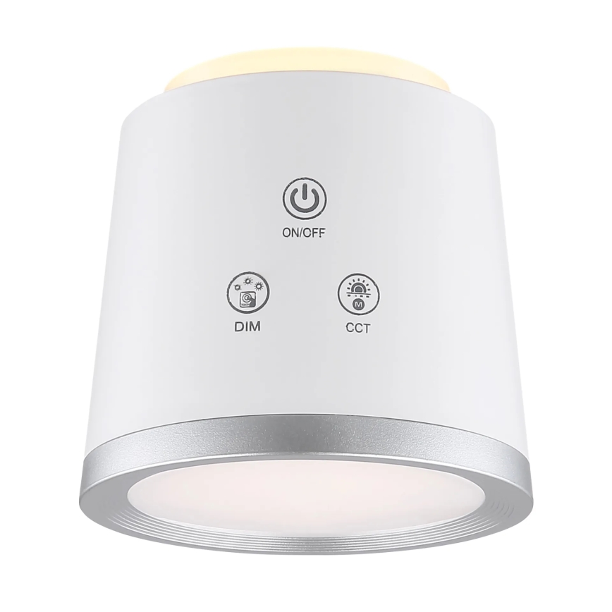 Globo - Lámpara de mesa regulable LED táctil 4en1 LED/6W/3,7V 3000K/4000K/6500K 1500 mAh USB blanco