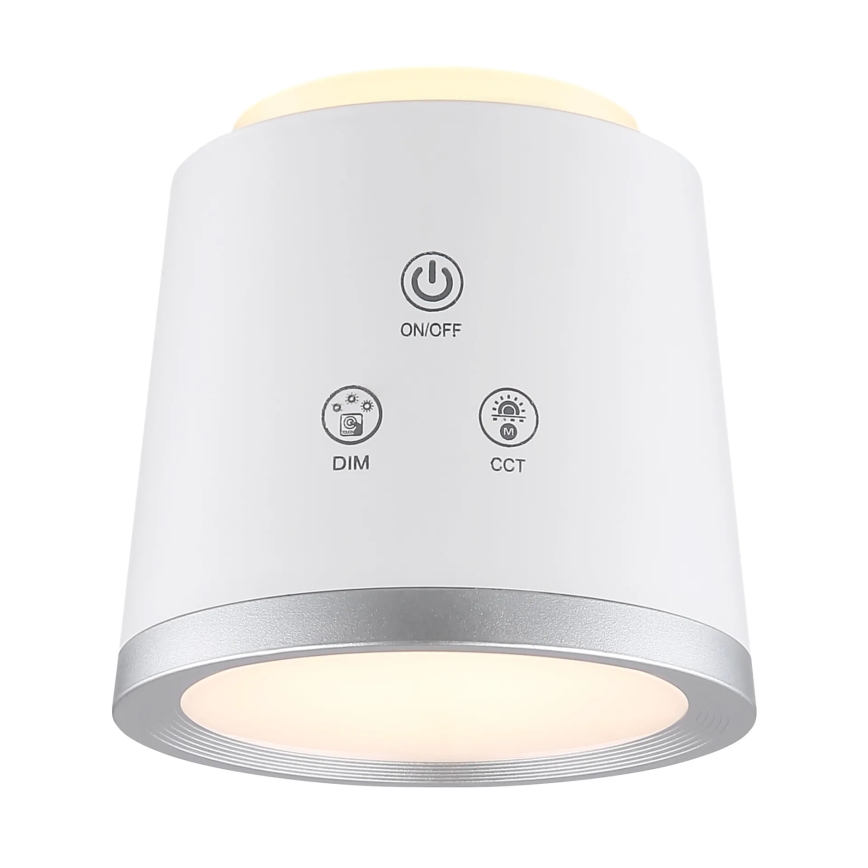 Globo - Lámpara de mesa regulable LED táctil 4en1 LED/6W/3,7V 3000K/4000K/6500K 1500 mAh USB blanco