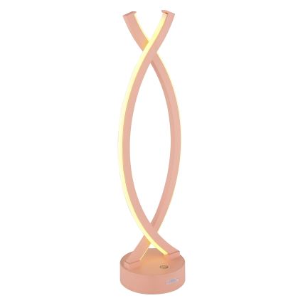 Globo - Lámpara de mesa táctil LED regulable LED/1W/3,7V 3000K 1800 mAh USB rosa