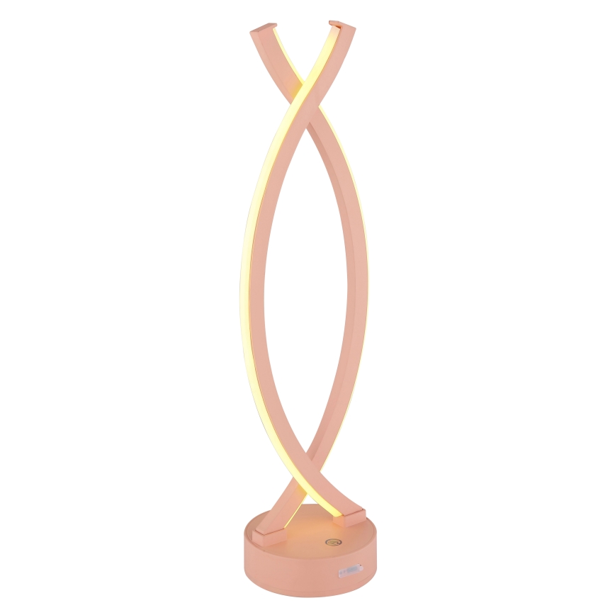 Globo - Lámpara de mesa táctil LED regulable LED/1W/3,7V 3000K 1800 mAh USB rosa