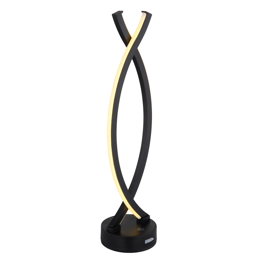 Globo - Lámpara de mesa táctil LED regulable LED/1W/3,7V 3000K 1800 mAh USB negra