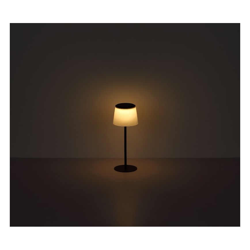 Globo - Lámpara de mesa LED táctil regulable para exterior LED/1,8W/5V IP44 1800 mAh negro/blanco