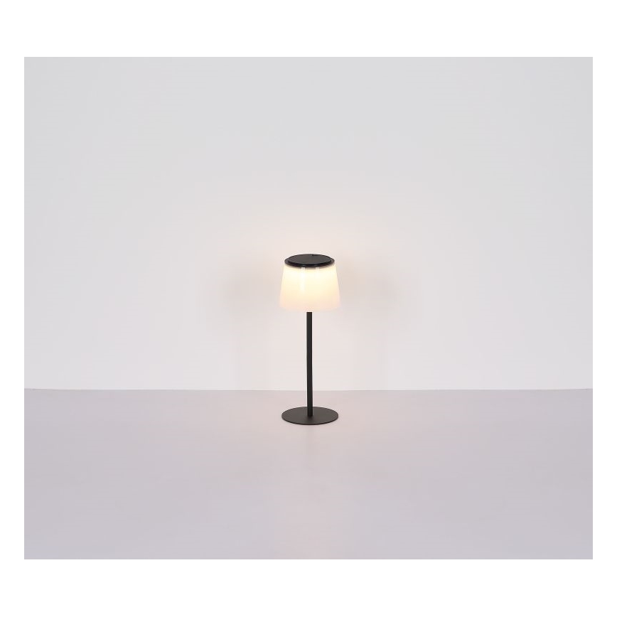 Globo - Lámpara de mesa LED táctil regulable para exterior LED/1,8W/5V IP44 1800 mAh negro/blanco