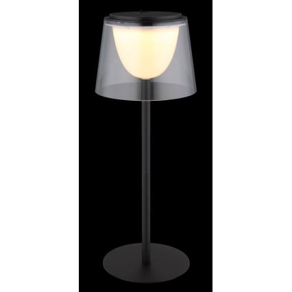Globo - Lámpara de mesa LED táctil regulable para exterior LED/1,8W/5V IP44 1800 mAh negro/transparente