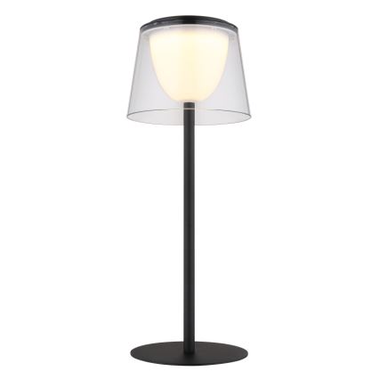 Globo - Lámpara de mesa LED táctil regulable para exterior LED/1,8W/5V IP44 1800 mAh negro/transparente