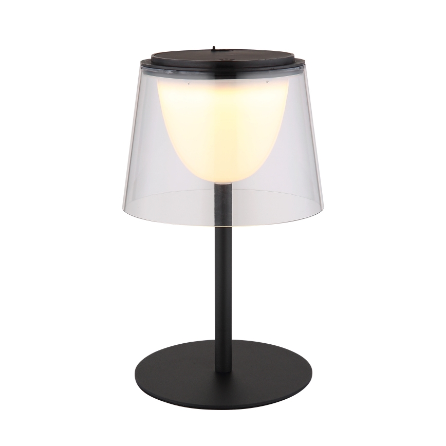 Globo - Lámpara de mesa LED táctil regulable para exterior LED/1,8W/5V IP44 1800 mAh negro/transparente