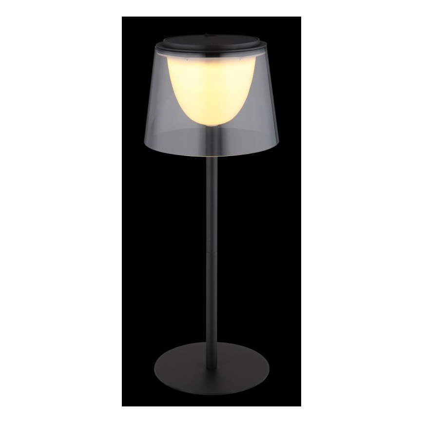 Globo - Lámpara de mesa LED táctil regulable para exterior LED/1,8W/5V IP44 1800 mAh negro/ahumado