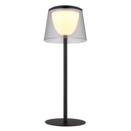Globo - Lámpara de mesa LED táctil regulable para exterior LED/1,8W/5V IP44 1800 mAh negro/ahumado