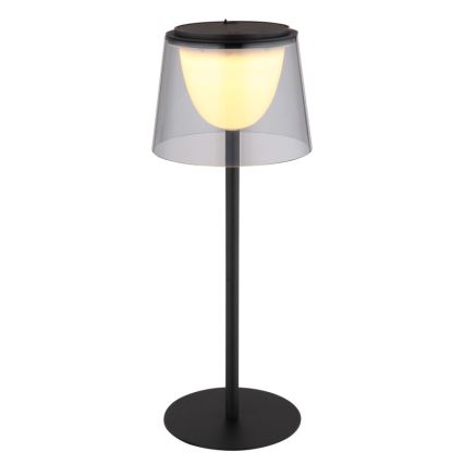 Globo - Lámpara de mesa LED táctil regulable para exterior LED/1,8W/5V IP44 1800 mAh negro/ahumado