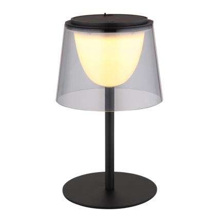 Globo - Lámpara de mesa LED táctil regulable para exterior LED/1,8W/5V IP44 1800 mAh negro/ahumado