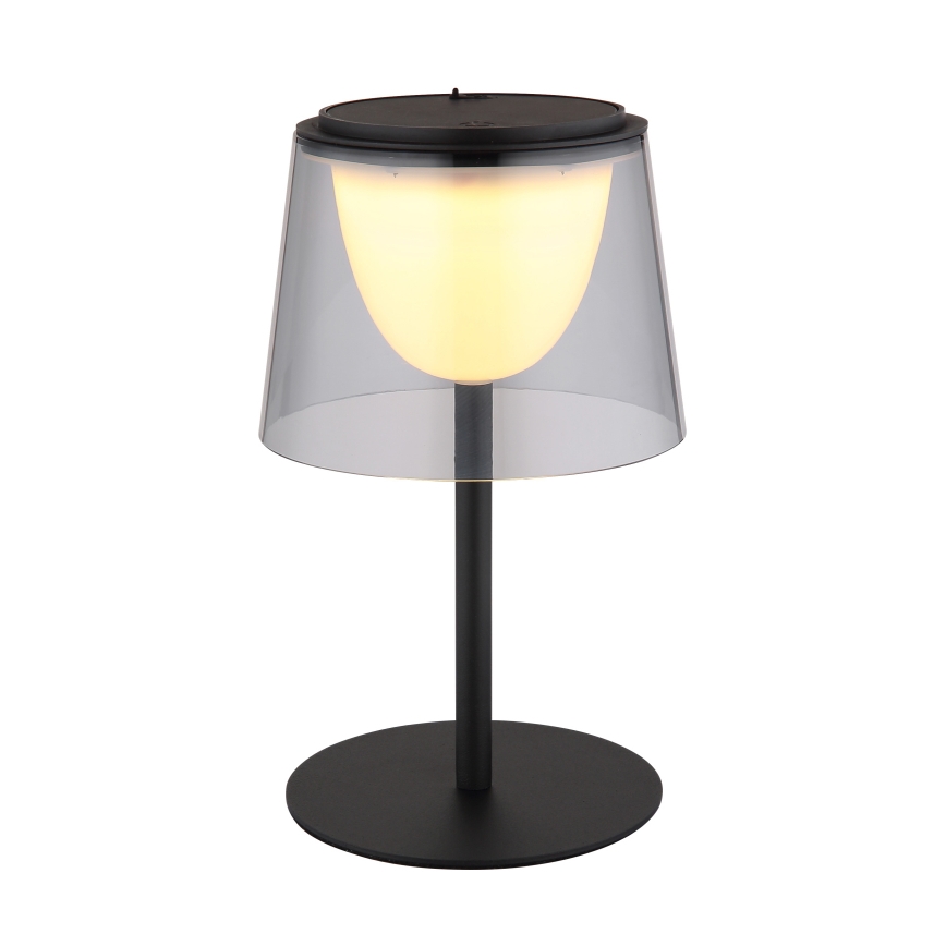 Globo - Lámpara de mesa LED táctil regulable para exterior LED/1,8W/5V IP44 1800 mAh negro/ahumado