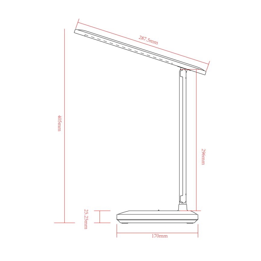 Globo - Lámpara de mesa recargable LED regulable con control táctil LED/3W/5V 2800/4000/6500K 1800 mAh blanca