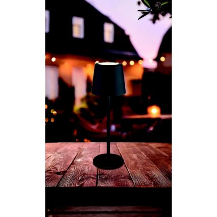 Globo - Lámpara LED de mesa táctil para exterior regulable LED/2W/5V 3000/4000/6000K 2200 mAh IP44 negro