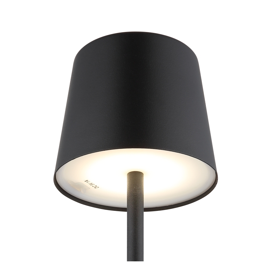 Globo - Lámpara LED de mesa táctil para exterior regulable LED/2W/5V 3000/4000/6000K 2200 mAh IP44 negro