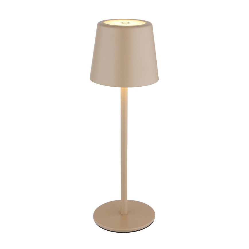 Globo - Lámpara de mesa LED táctil regulable para exterior LED/2W/5V 3000/4000/6000K 2200 mAh IP44 crema